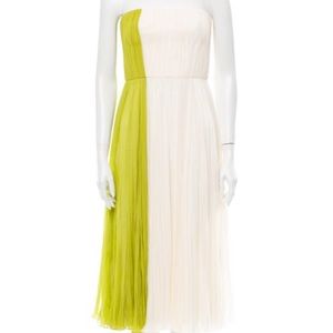 J. Mendel two toned micro pleat dress NEW